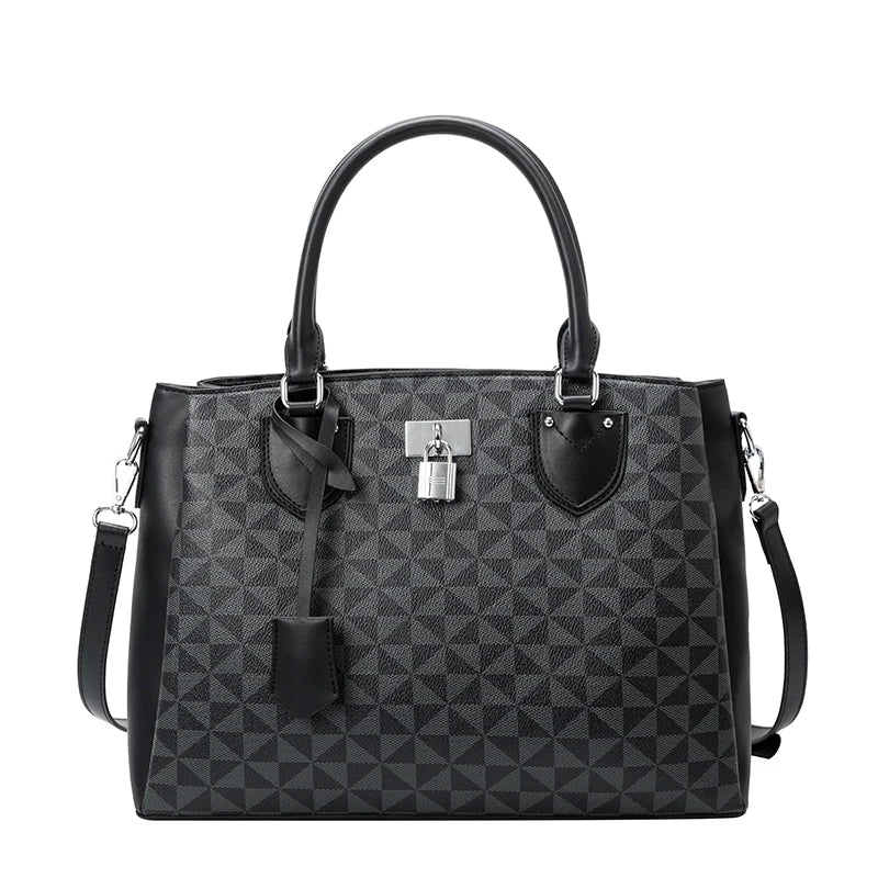 Women's Handbag Fashion Bag Leather Tote Bag 2022 New Women's Zippered One-shoulder Large Work Bag