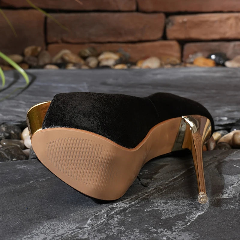2025 Brand Shoes Woman 16CM High Heels Women Pumps Stiletto Thin Heel Women's Shoes Open Toe High Heels Shoes