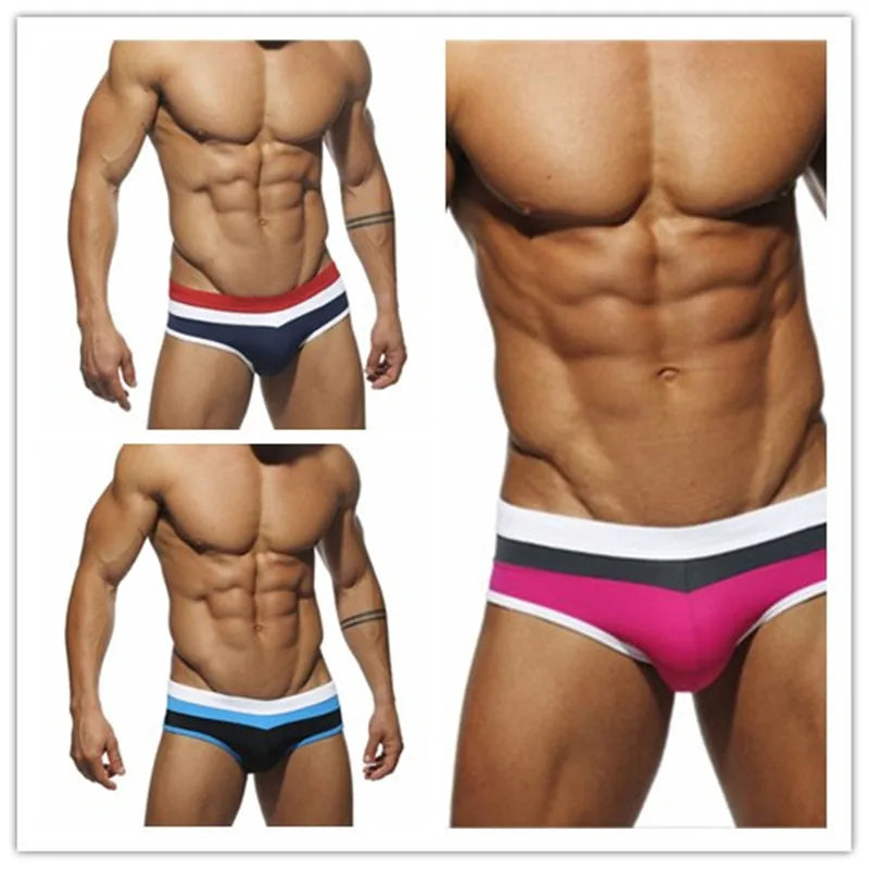 Swimwear Men Brief With Push Pad Sexy Swimsuit Waterproof Swimming Trunks For Bathing Swim Shorts Sunga Hot Sport Homme Swim