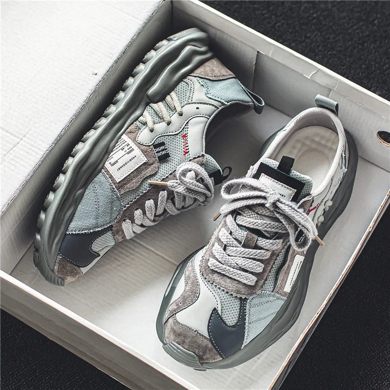 New Casual Shoes Mesh Breathable Sport Shoes Men Fashion Comfortable Casual Sports Platform Alice Sneakers Man