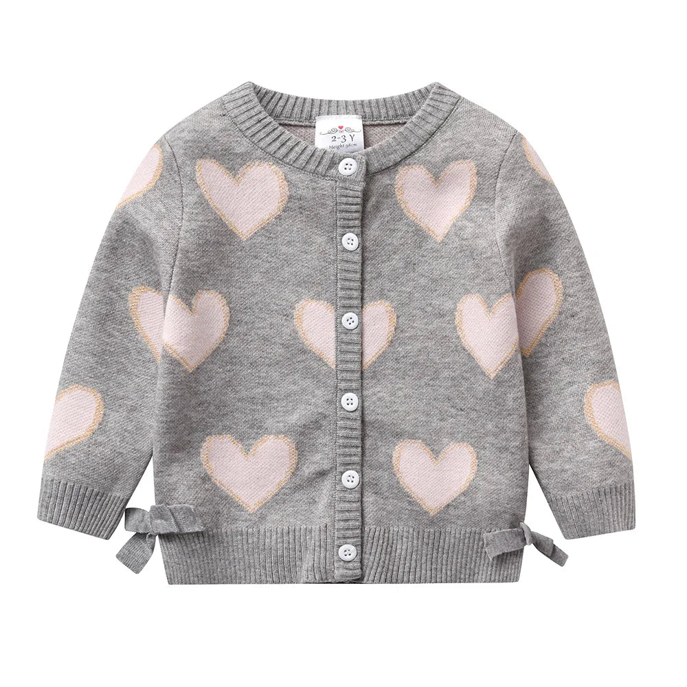 VIKITA Kids Autumn Knitted Cardigan Sweaters Girls Christmas Sweaters Kids Star Sequins Shiny Outwear Clothes Children Clothing
