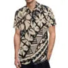New High Quality Design Custom Hawaii Polynesian Tribal Summer Breathable Quick Dry Short Sleeve Shirt Aloha Men Loose Shirts