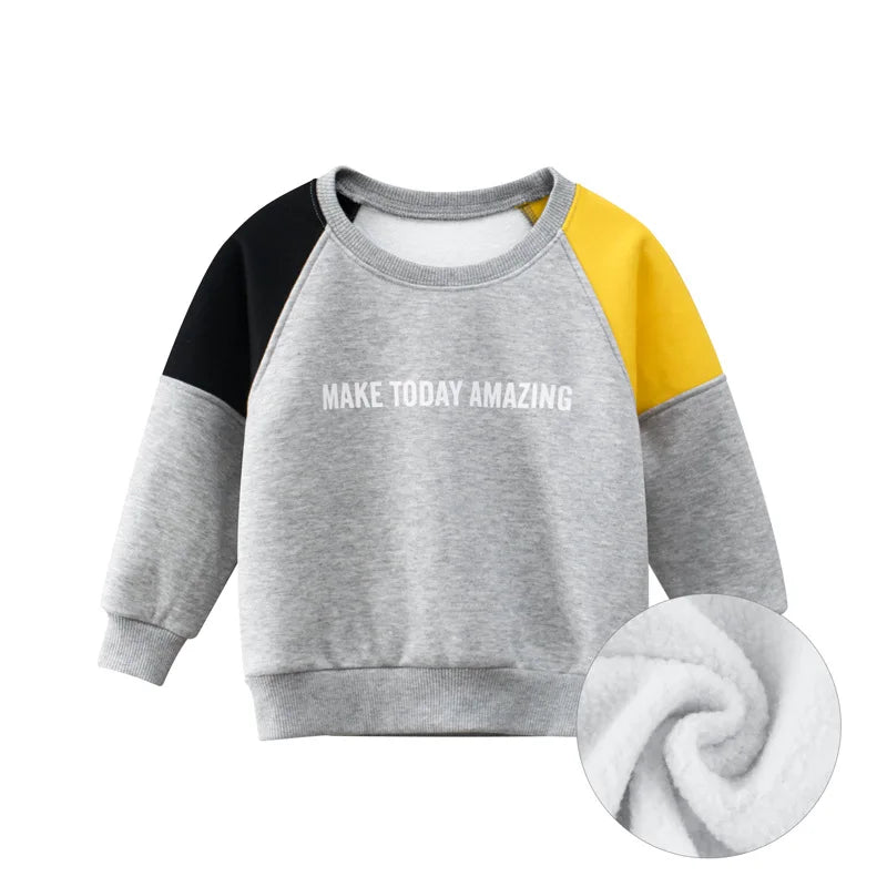 Kids Sweatshirts Coat Autumn Winter New Arrival for Boys & Girls Letter Print Sport Casual Outwear Children's Sweater Clothes