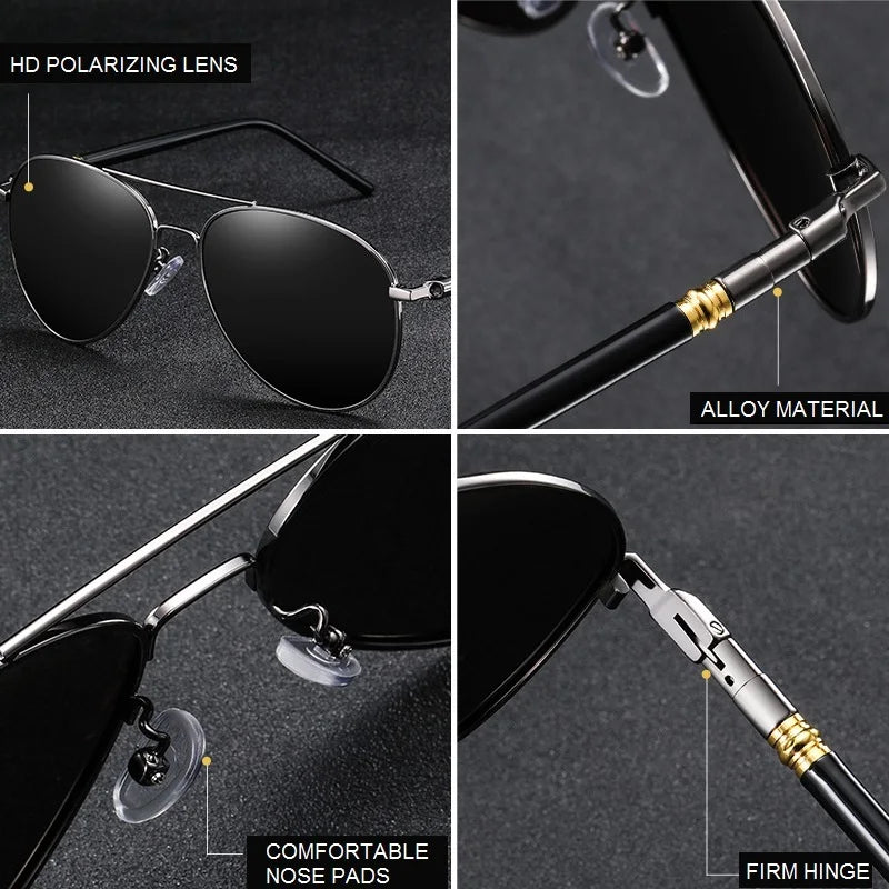 Men's  Sunglasses Men Women Driving Pilot Vintage Sun Glasses Brand Designer Male Black Sunglasses For Man Women