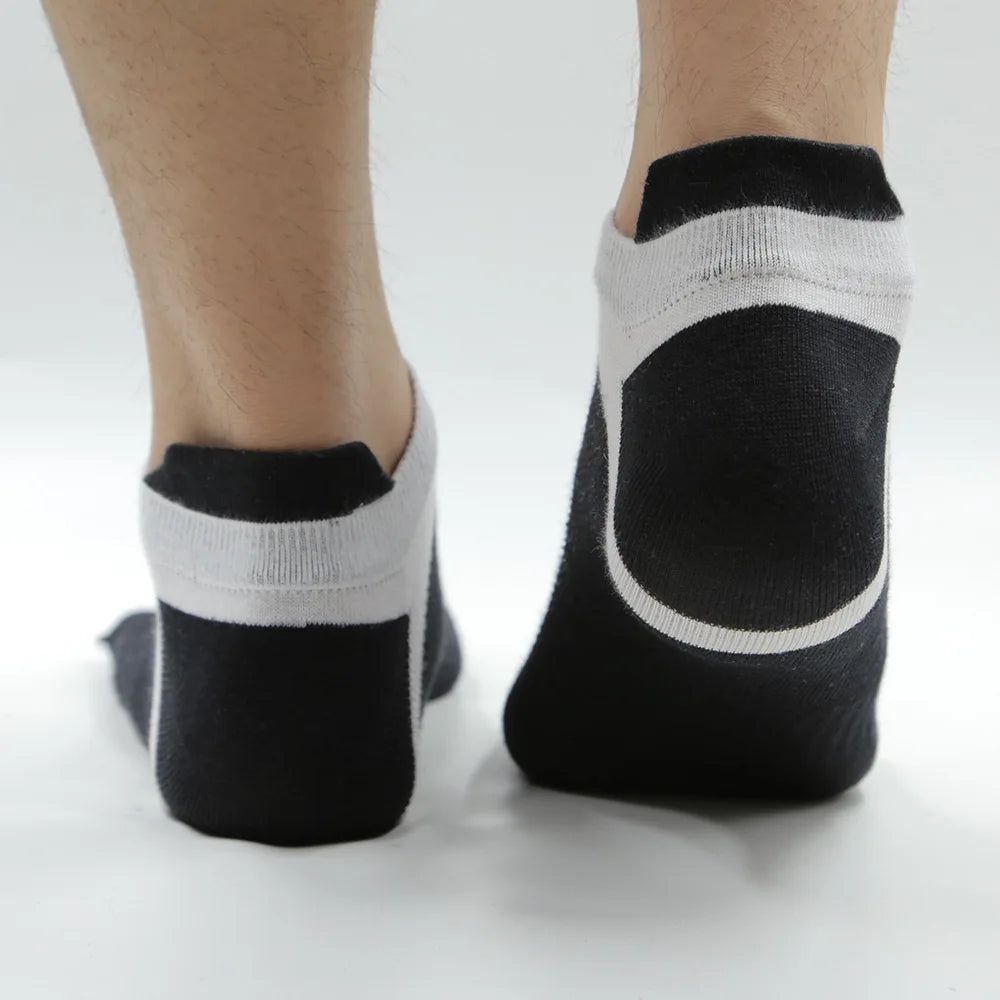 Mens Sock Finger Toe Socks Sport Ankle Mesh Cotton Short White Sock Sweat Absorbing Breathable with Fingers