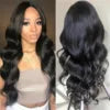 High Quality Synthetic Fiber Hair Heat Resistant Wig Long Curly Big Wave Black Front Lace Wig Average Size of Human Hair Set