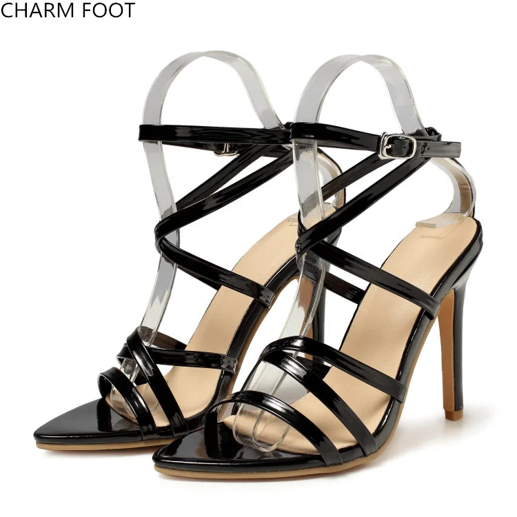 2020 Stylish Summer Yellow Party Open Toe High Heels Sandals