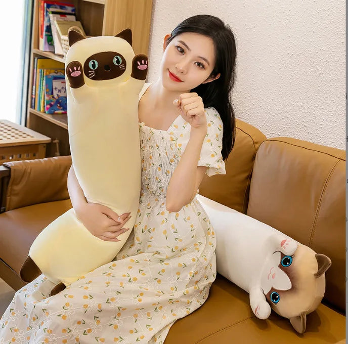 Hot Selling Throw Pillow Long Cat Doll with Sleeping Doll  Plush Toys Stuffed Animals for Girls