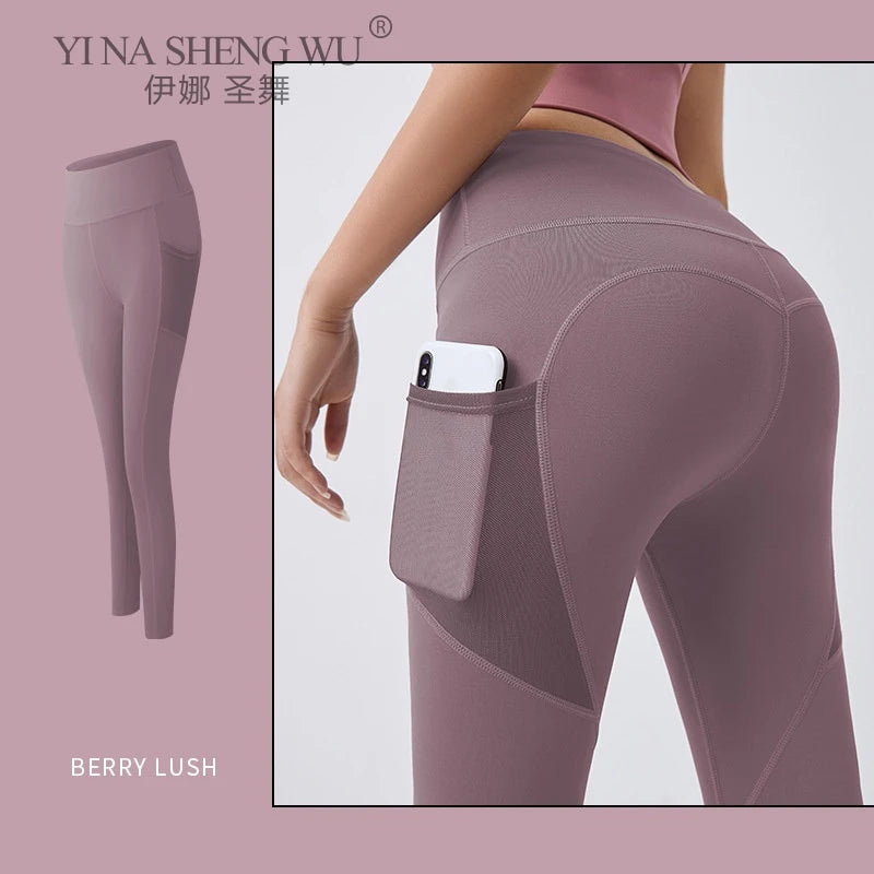 Sport Pants Women with Pocket Sport Leggings Sport Girl Gym Leggings Women Tummy Control Jogging Tights Female Fitness Pants New