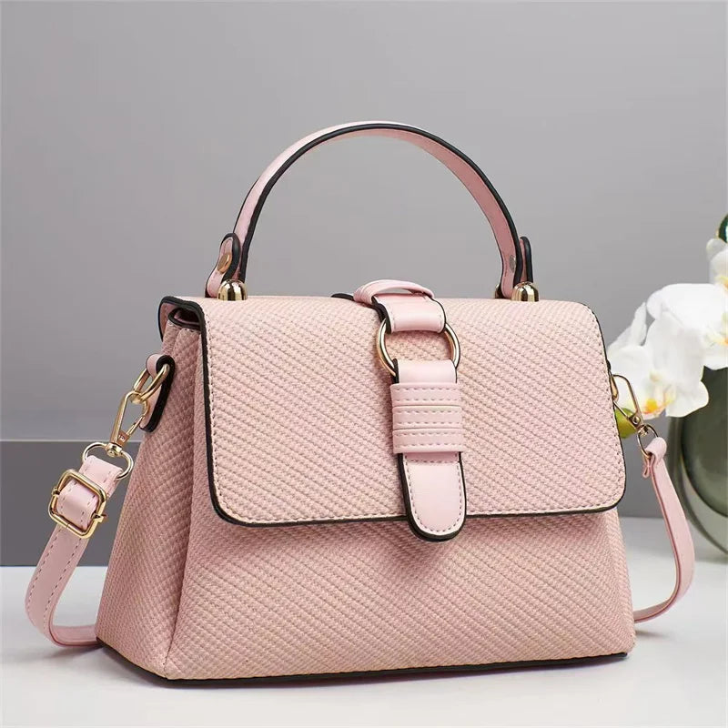 2025 Korean Style Ladies Fashion Large Capacity Women's Bag Solid Color Multifunctional Durable Foldable Zipper Chains