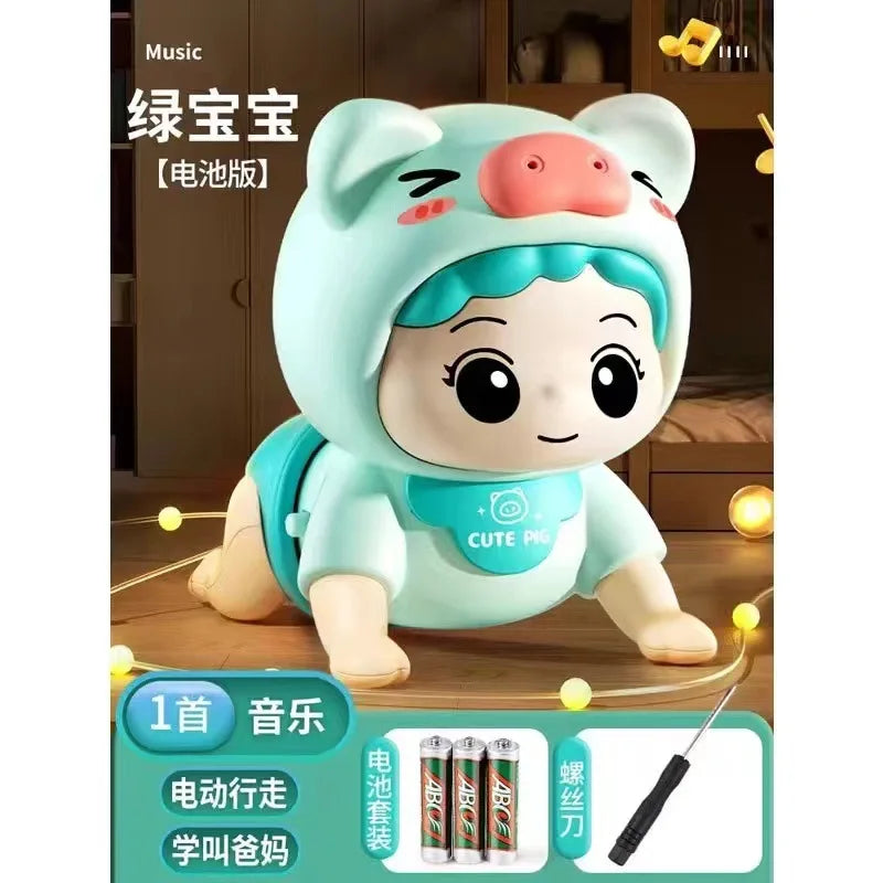 Baby Crawling Guide Toys Training Party up Crawling Baby Electric Learning to Climb Music Early Education Doll