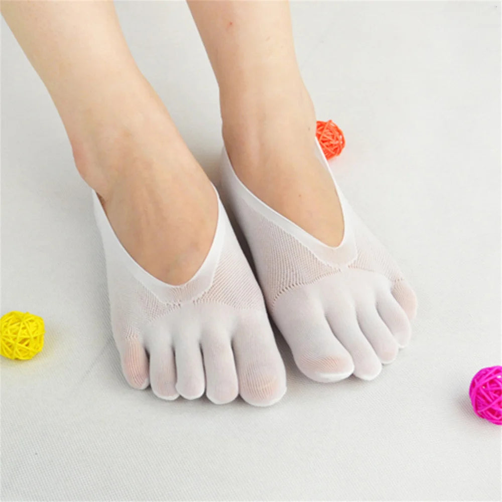 Socks women's Short Socks Ladies Invisible Lace White Socks With Fingers Female Transparent Sock Girls  tt018 1pair=2pcs