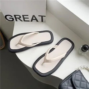 Summer PVC Women Flat Sandals Flip Flop slippers YLS-1