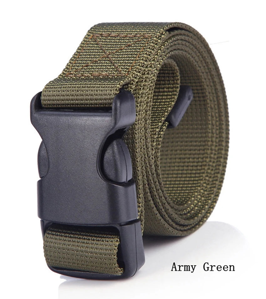 25mm Kids Canvas Belt Unisex for Boys Girls Lightweight Tactical Belt Quick Release Plastic Buckle Adjustable Children Waistband