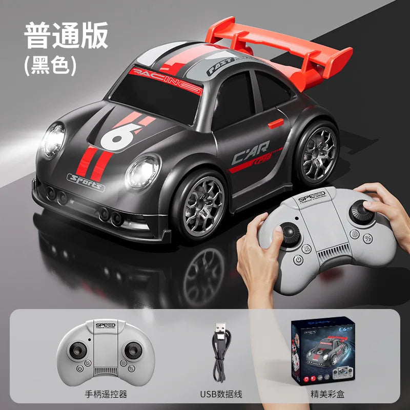 C6 Mini Racing Car Drift Interactive Toy Electric Music with Camera Screen Control Obstacle Avoidance & Indoor Use Ages 7-14