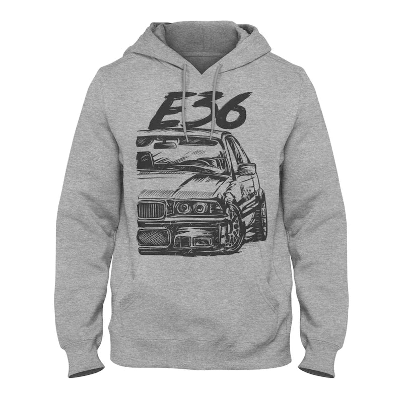 E36 3 Series Men's Charcoal Hoodie Mens Sweatshirt Long Sleeve Autumn Spring Casual Hoodies Top Boy Sweatshirts Hoodies Men