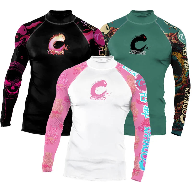 High Quality Custom Logo Design Your Own Performance Fitness Shirt Quick Dry UV Protection Long Sleeve Fishing Rashguard for Men