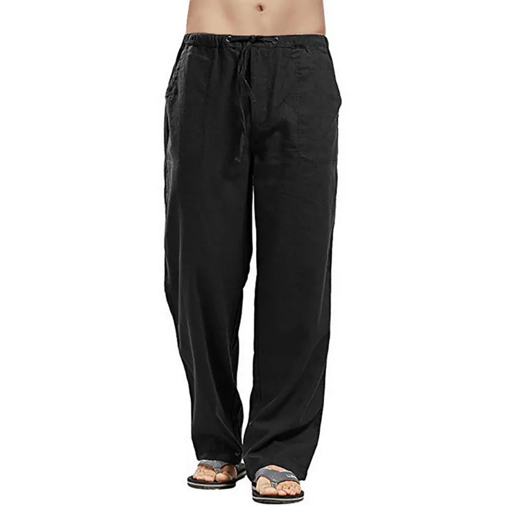 Liu Ming Hot Selling Wholesale 2025 Fashion Men Clothing Cotton Linen Casual Streetwear Pants Loose Trousers