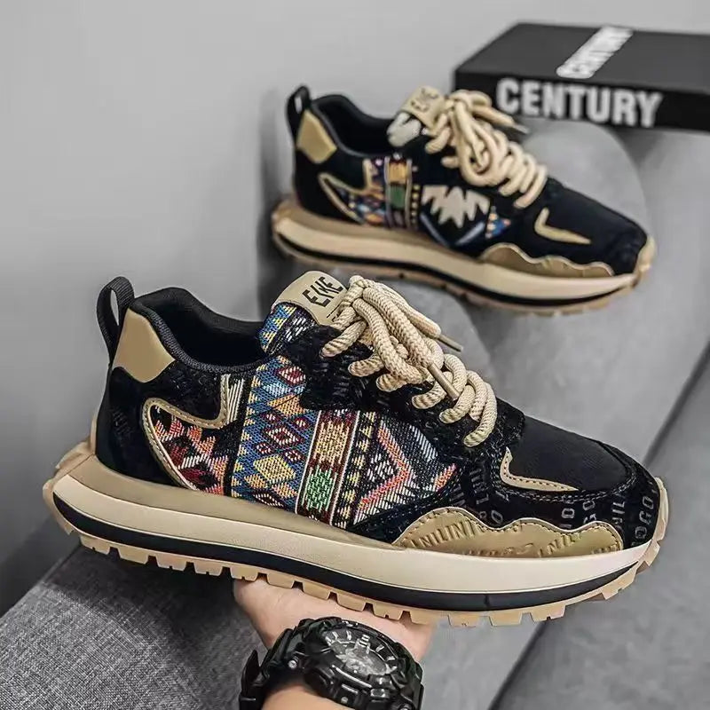 New Light Luxury Casual Sports Men's Shoes with Lightweight Soft Sole Comfortable and Dirt Resistant Men's Shoes