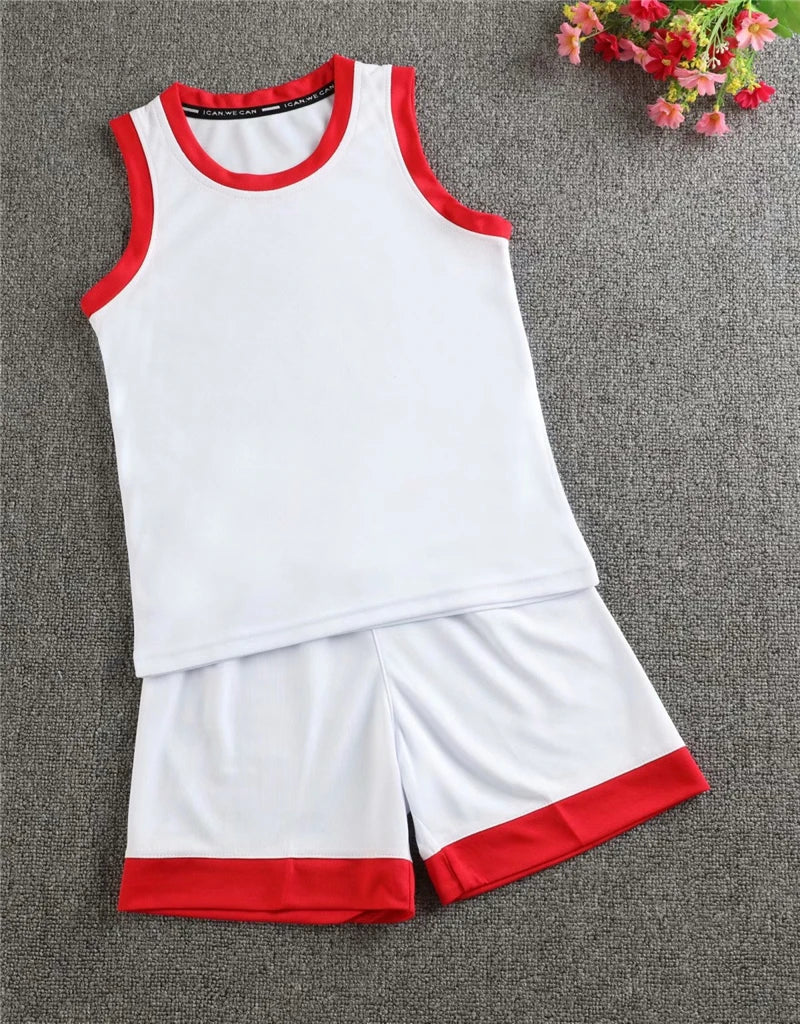 Blank Basketball Jersey Kids Adult Sports shirt Girls Breathable Quick-drying Sleeveless basketball clothing training suits