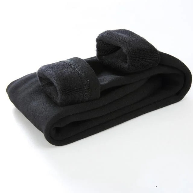 Kids Boys Pants Autumn Winter Thicked Warm Girls Leggings Solid Color Children's Pant