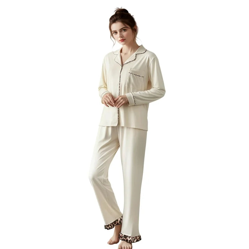 Free Shipping Two Piece Plus Size Sleepwear Pyjamas Pjs Set Shirts and Pants Pajamas Set Women