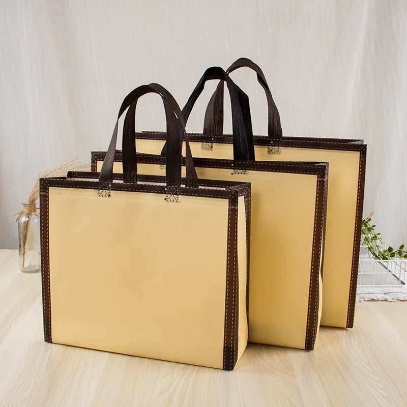 Manufacturer Wholesale Fashion Customizable Fabric Non Woven Heavy Duty Reusable Eco-Friendly Screen Printing Shopping Bag