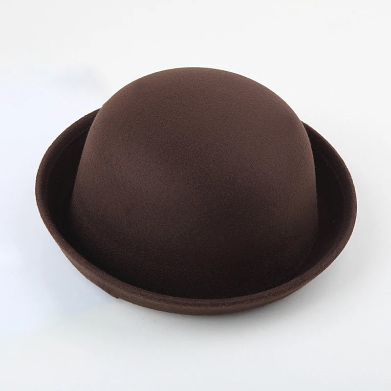 Women's Fedoras Hats Fall Winter Fashion Warm Wool Felt Retro Vintage Animal Cap Not Deformed Fedoras Caps For Women