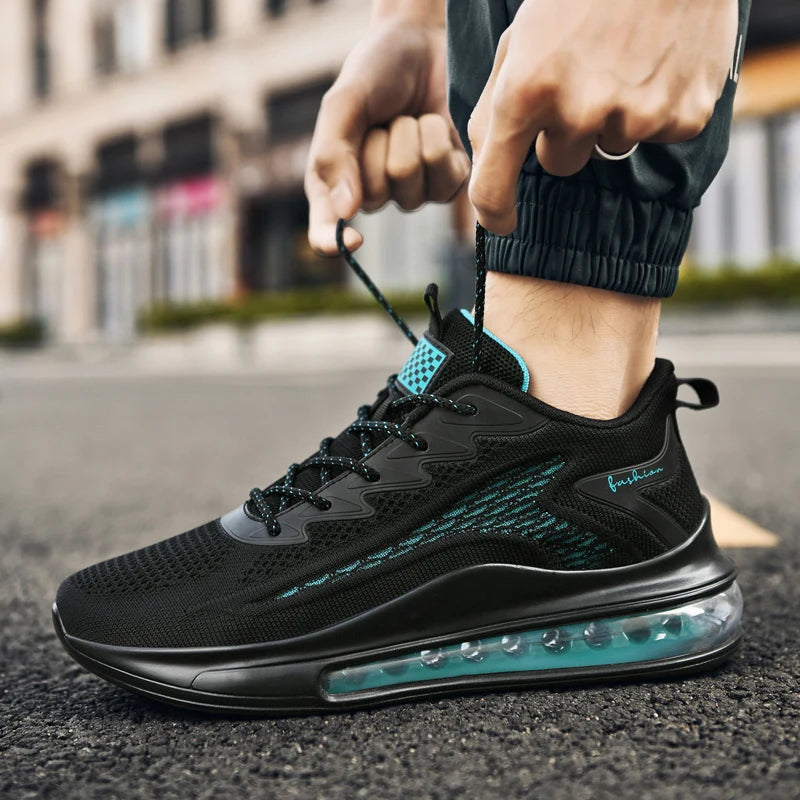 Wholesale Zapatos New Brand Big Size 48 Flying Woven Running Cushion Support Walking Shoes Breathable Custom Sneakers Shoes Men