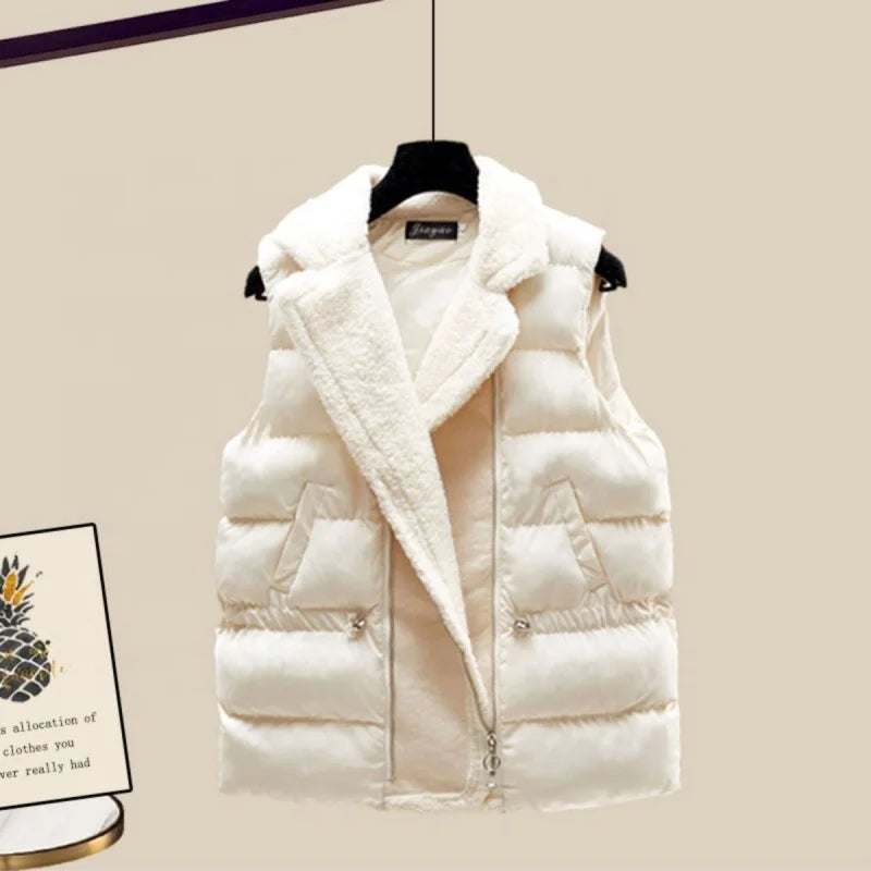 2024 New Women's Thickened Vest High Neck Knitted Sweater Wide Leg Pants Three Piece Set for Autumn and Winter