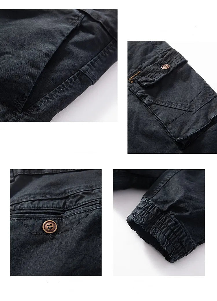 Wholesale Multi Pockets Army Green Cargo Trousers Jogger  Pants for Men