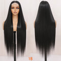 For Black Lace Front Wig for Women 4x4 Transparent Lace 180% Density Natural Hairline-Cosplay & Daily Use Synthetic Wig