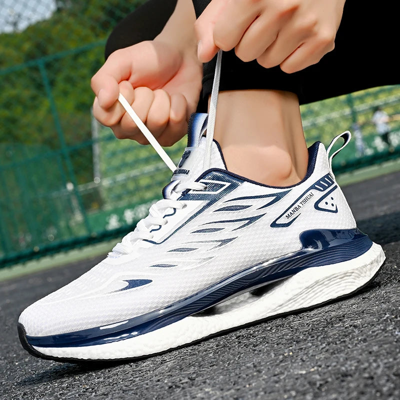 Brand Logo Custom Bubble Sole Casual Street Shock Absorbing Breathable Walking Running Shoes Men Sneakers