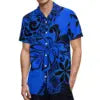 New High Quality Design Custom Hawaii Polynesian Tribal Summer Breathable Quick Dry Short Sleeve Shirt Aloha Men Loose Shirts