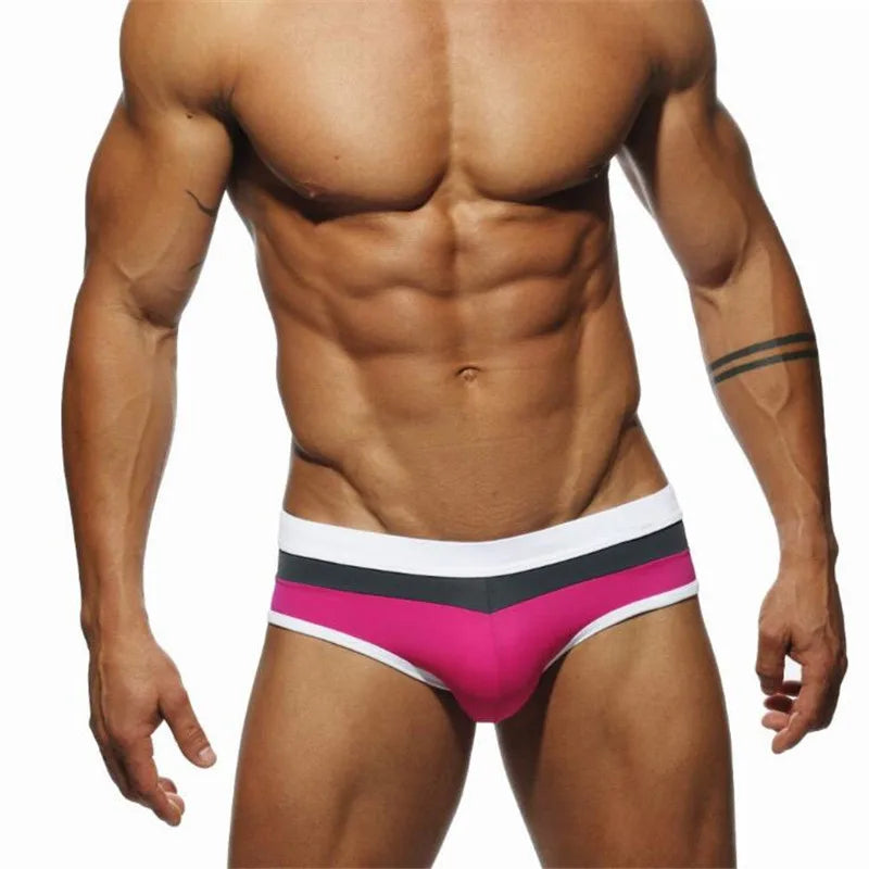Swimwear Men Brief With Push Pad Sexy Swimsuit Waterproof Swimming Trunks For Bathing Swim Shorts Sunga Hot Sport Homme Swim