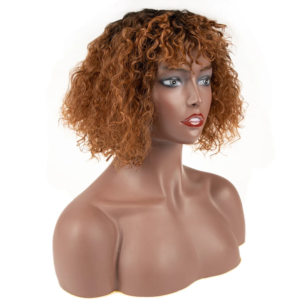 Afro Kinky Curly Wig Sleek Wholesale Factory Supplier High Temperature Heat Resistant Cosplay Kinky Curl Synthetic Hair Wigs
