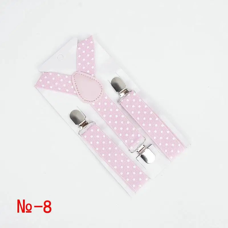 Fashion Polka Dot Colorful Children Belt Baby Boys Girls Suspenders Clip-on Y-Shape Braces Elastic Kids Adjustable 3 Clips Belts