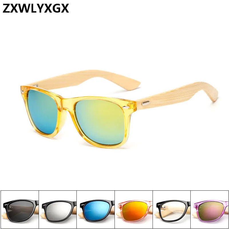Sunglasses Men Brand Designer Travel Goggles Sun Glasses Vintage Wooden Leg Eyeglasses Fashion Sunglasses Women Male Female