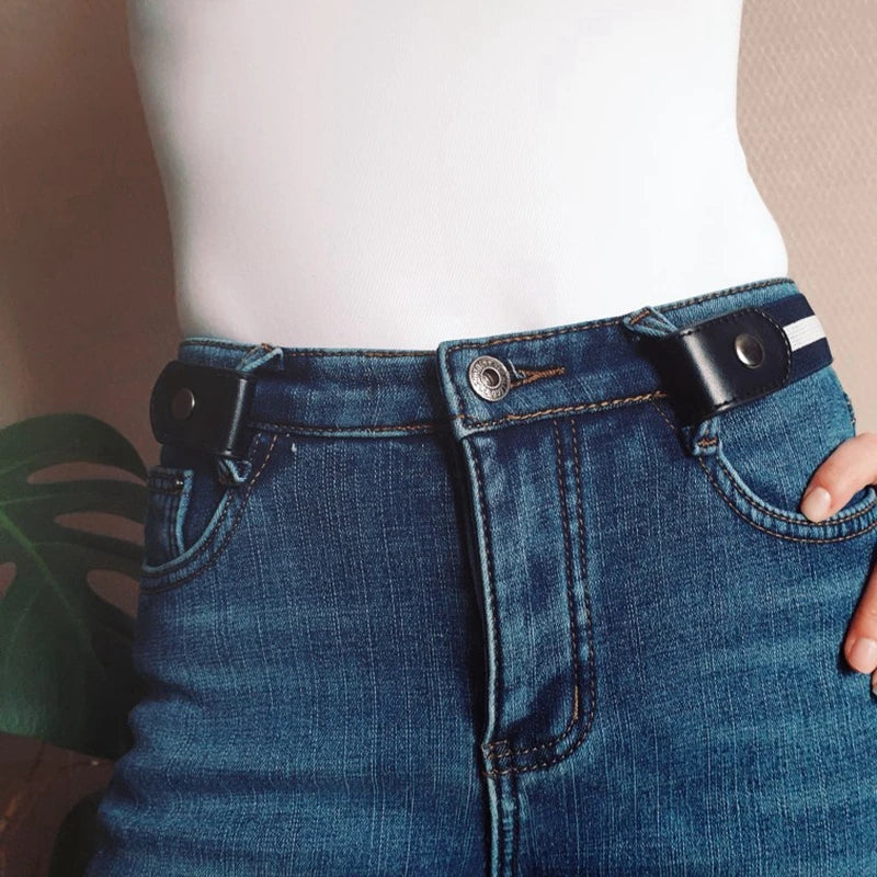 Womans Belt  Buckle-Free Waist Jeans Pants No Buckle Stretch Elastic Waist Belts for Men Women Invisible Belt DropShipping