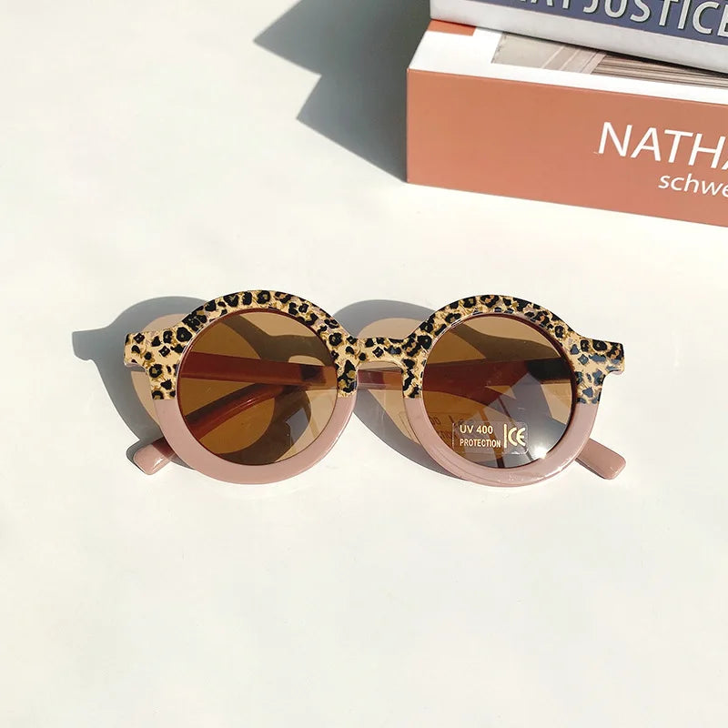 Classic  Children's Sunglasses Infant's Retro Solid Color Ultraviolet-proof Round Convenience Glasses Eyeglass for Kids
