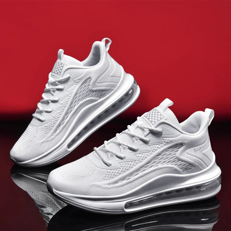 Wholesale Zapatos New Brand Big Size 48 Flying Woven Running Cushion Support Walking Shoes Breathable Custom Sneakers Shoes Men