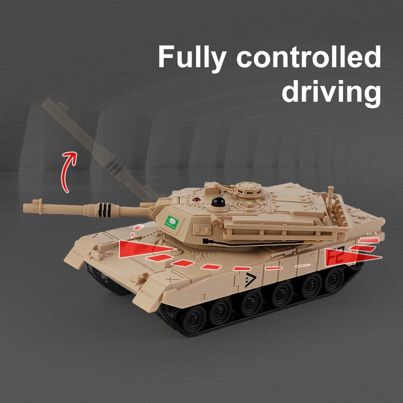 2024 New Arrival 2.4g Mini Military Wireless Remote Control Toy Vehicle Rc Battle Tank for Children & Kids