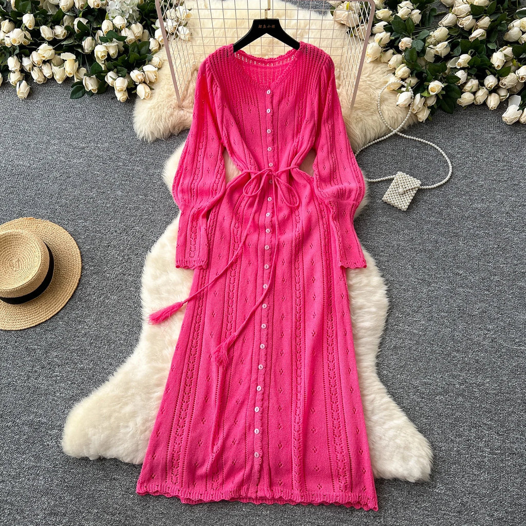 2025 Women's Casual Two-Piece Set: Turn-Down Collar Long-Sleeved Sweater & Wide-Leg Pants
