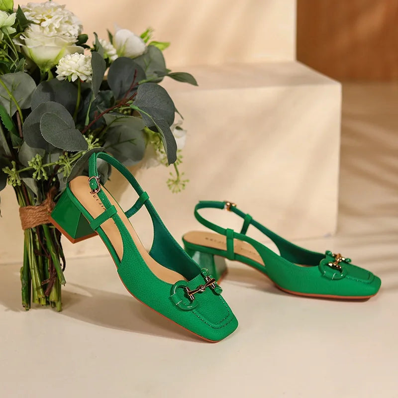2022 New Ladies Fashion Shoes Sheepskin High Heels