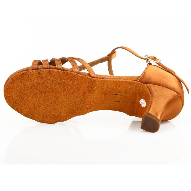 High Heels Female Professional Dance Shoes Batch Hair Soft Soled Latin Shoes Middle Heel Dancing Shoes