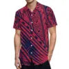 New High Quality Design Custom Hawaii Polynesian Tribal Summer Breathable Quick Dry Short Sleeve Shirt Aloha Men Loose Shirts