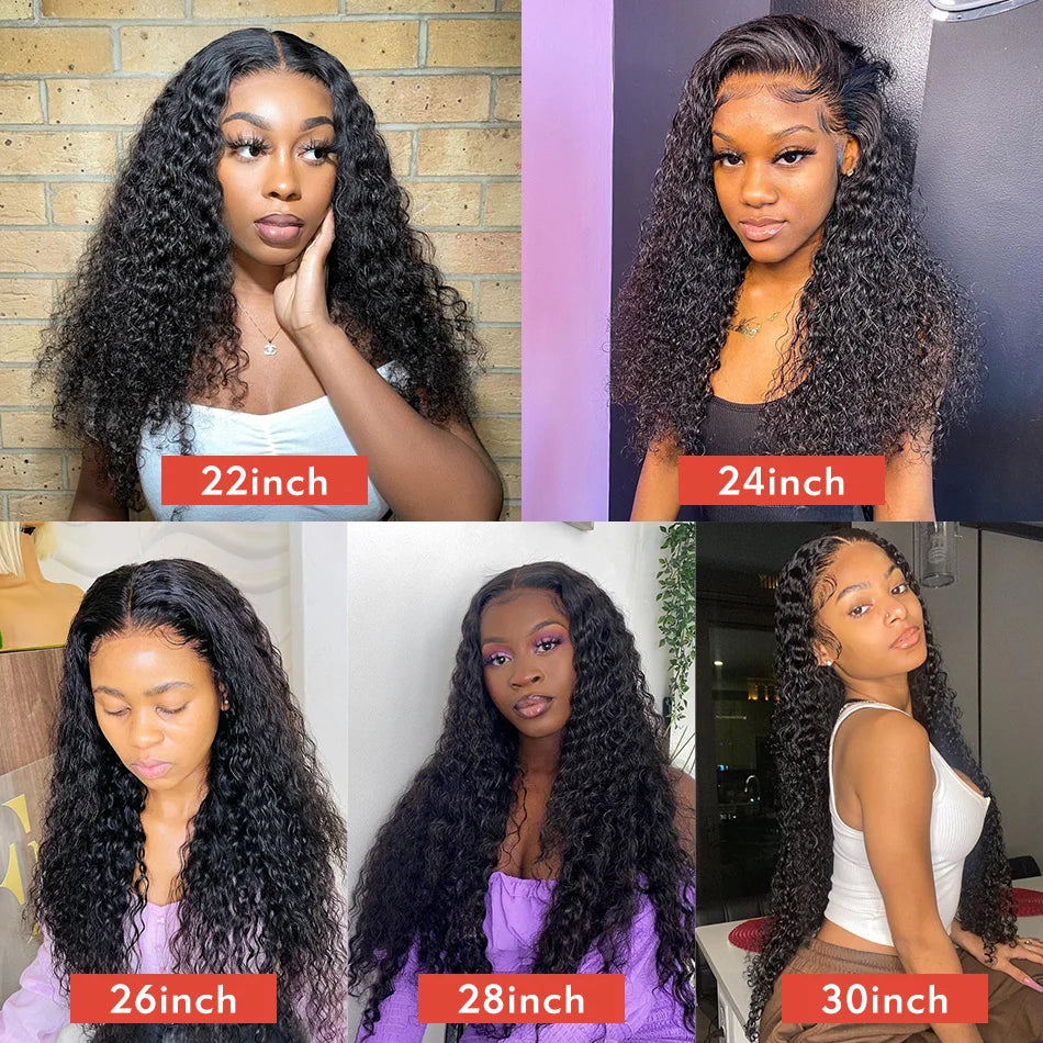 36 Inch Water Deep Wave Human Hair HD Lace Front Wigs Brazilian Virgin Human Hair Wigs Vendor Unprocessed Raw Weaves and Wigs