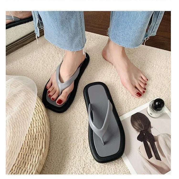 Summer PVC Women Flat Sandals Flip Flop slippers YLS-1