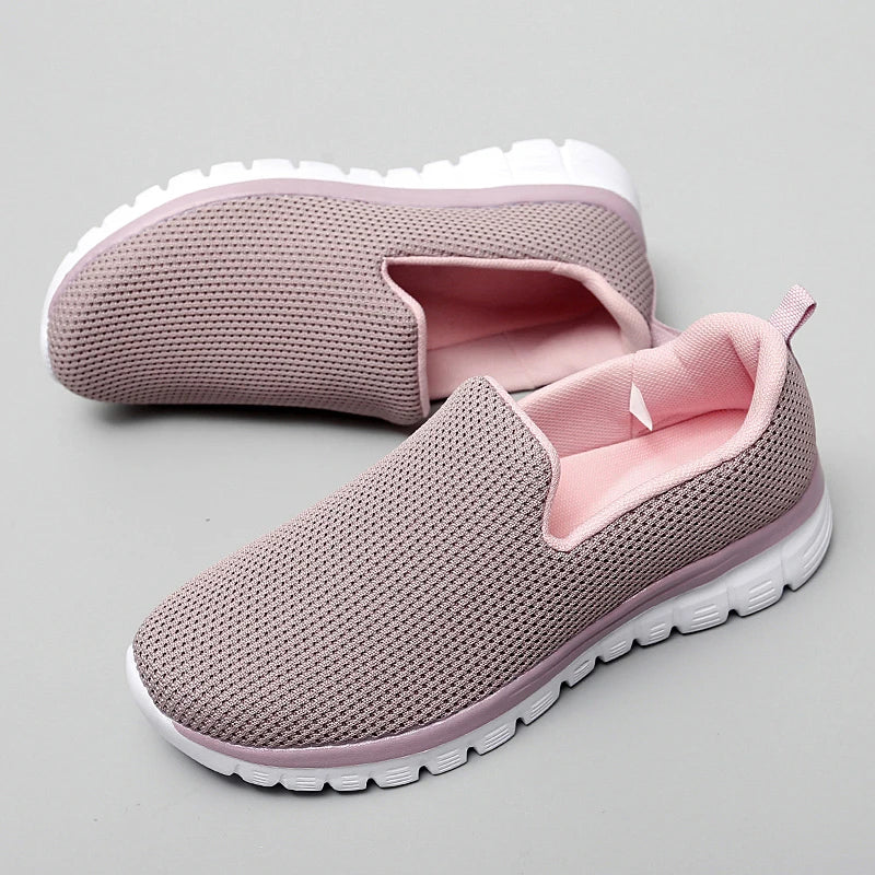 2021 New Spring Summer Women Sneakers Flats Slip On Shoes For Women Sport Comfortable Walking Lightweight Big Size Dropshipping