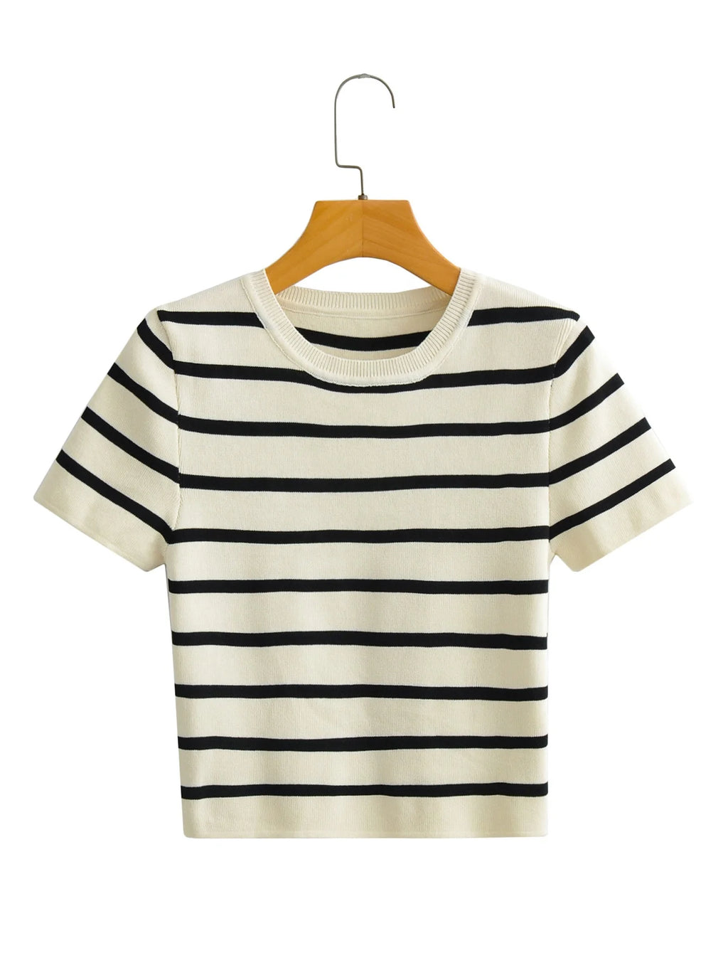 Europe and the United States Summer Women's New Knitted Short Sleeve T-shirt Sweater Tops